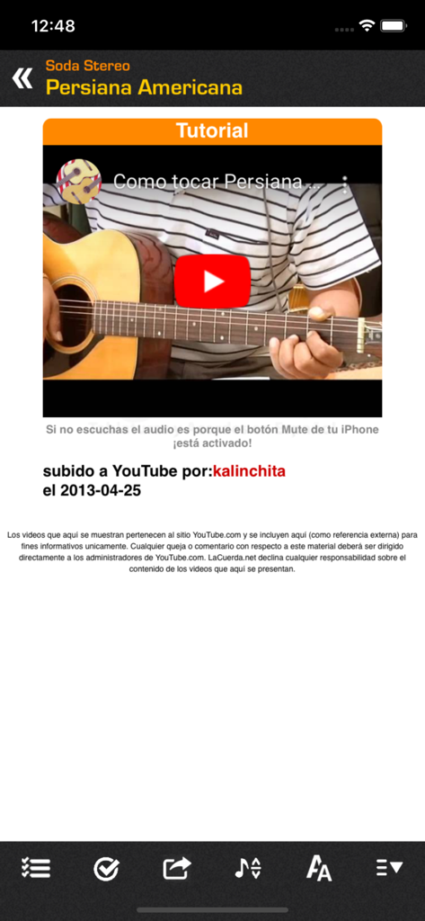 LaCuerda [PRO] - Tutorial en video de guitarra para una canción de rock en español en la aplicación LaCuerda PRO.