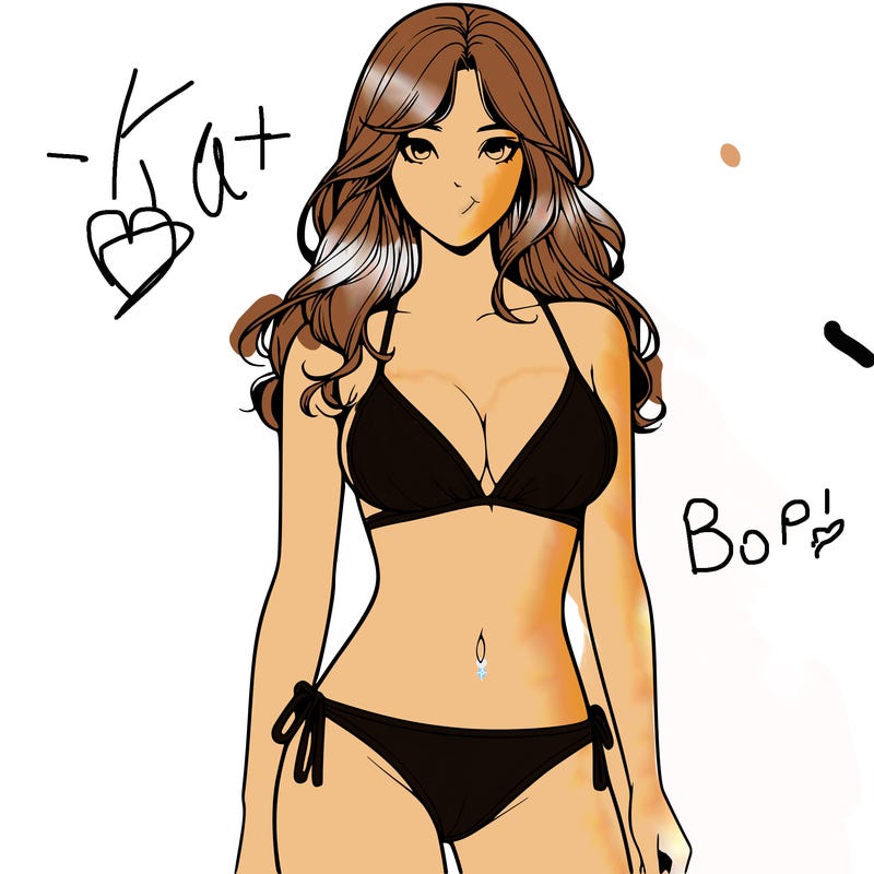 realistic girl with a revealing swimsuit