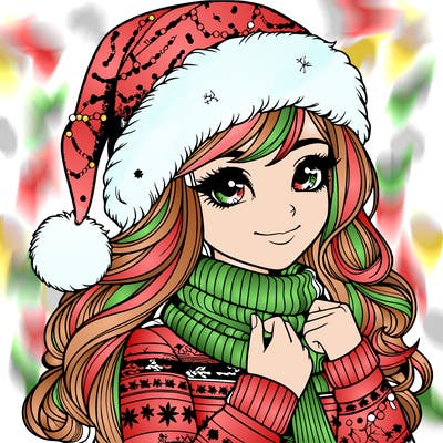 realistic christmas girl