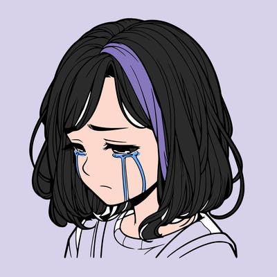 realistic girl crying