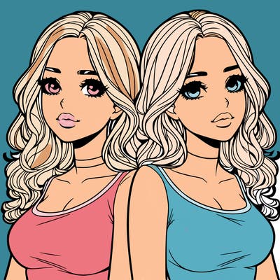 realistic twin sisters