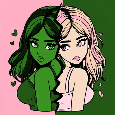 realistic girl split