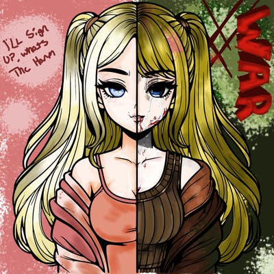 realistic girl split