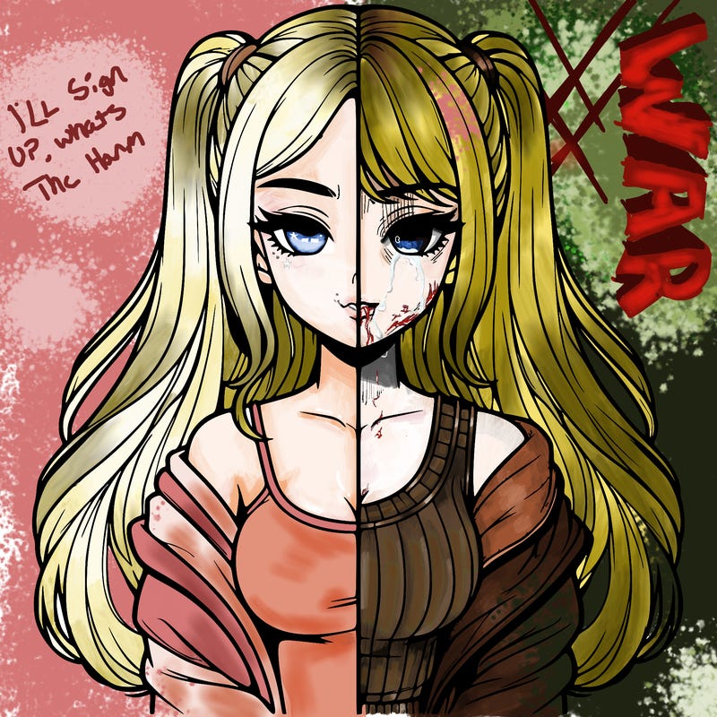 realistic girl split