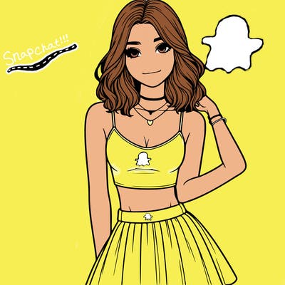 realistic girl wearing a crop top and skirt
