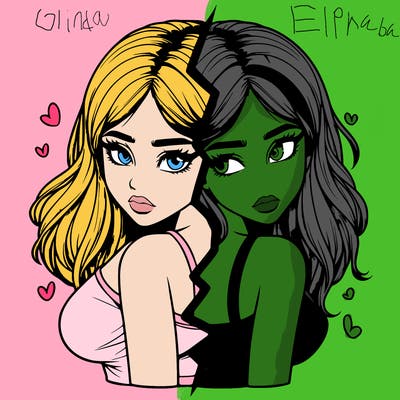 realistic girl split