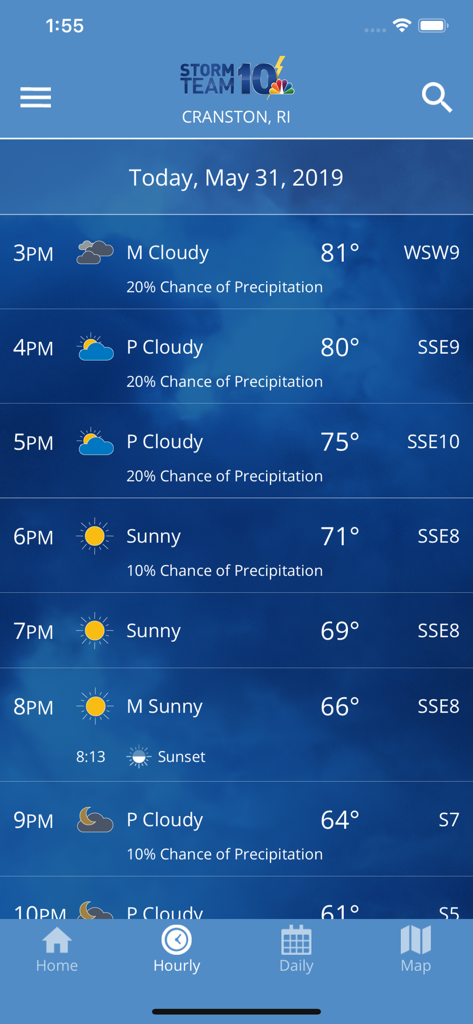 WJAR Radar - Hourly weather forecast for Cranston Rhode Island on the WJAR Storm Team 10 app
