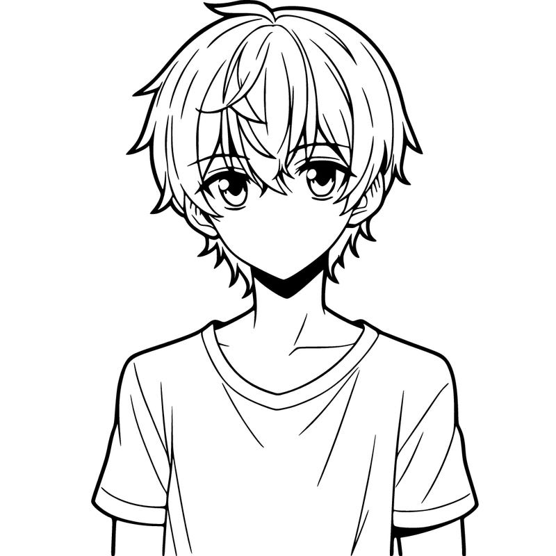 anime guy in tshirt