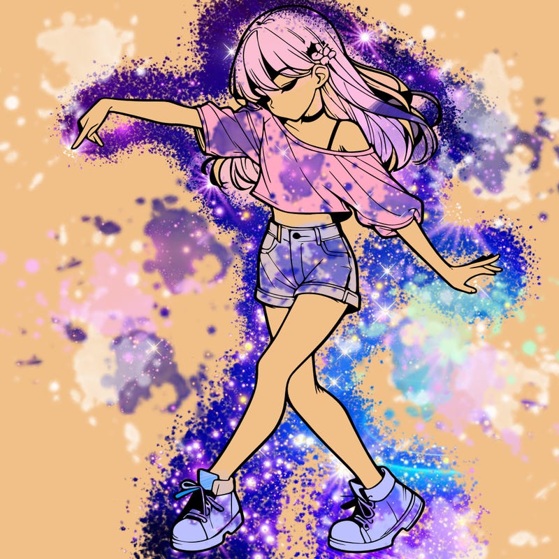 realistic girl danceing