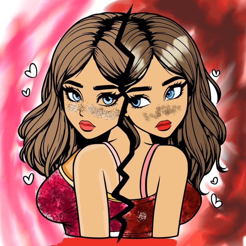 realistic girl split