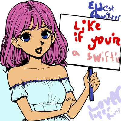 realistic pretty girl holding blank sign