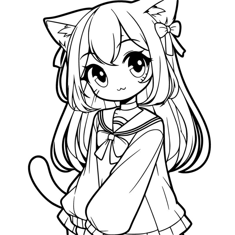 cat anime girl