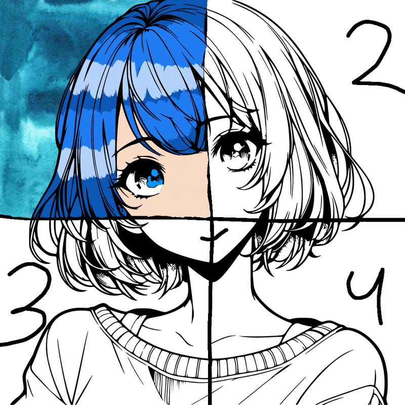 pretty realistic anime girl with short hair
