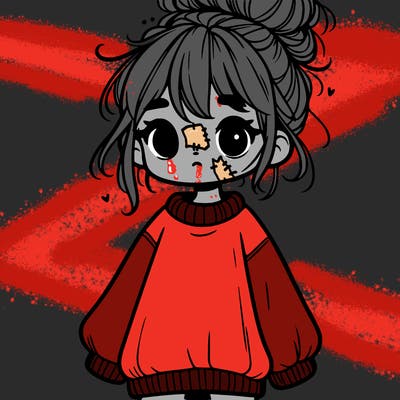 cute girl with baggy jumper and messy bun