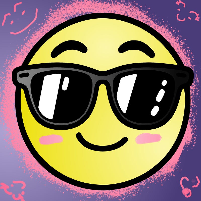 emoji with sunglasses