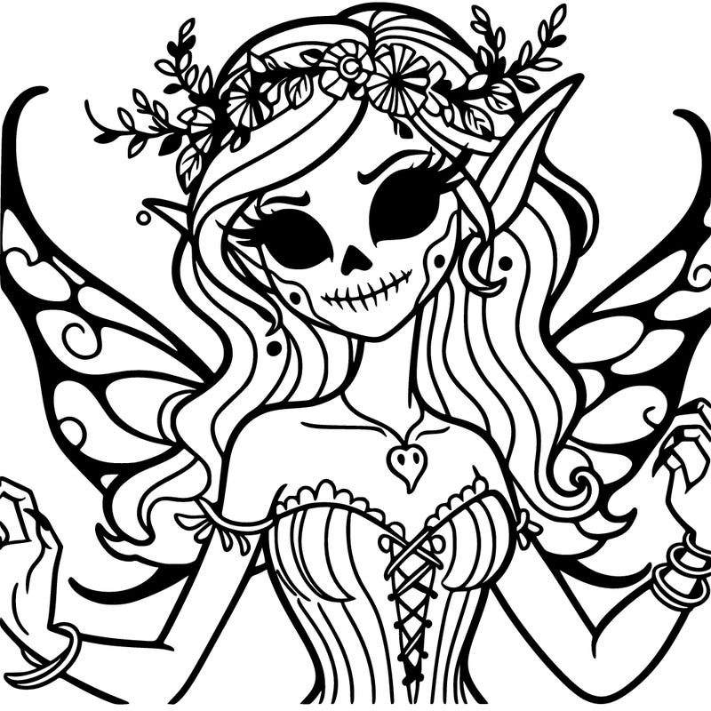 beautiful scary female fae