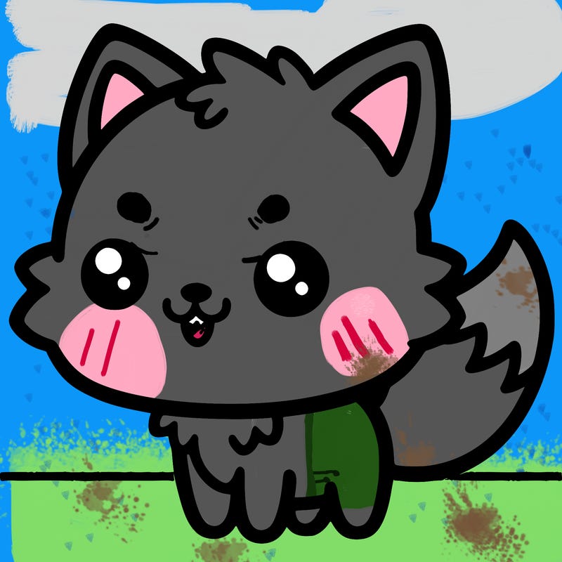 a kawaii wolf