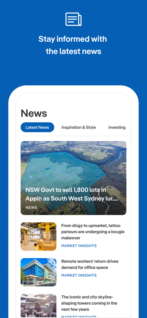 Realcommercial.com.au - Realcommercialモバイルアプリ内のニュースと市場インサイトフィード。