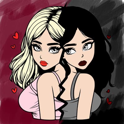 realistic girl split