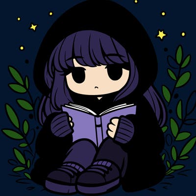 girl in oversized hoodie reading a book