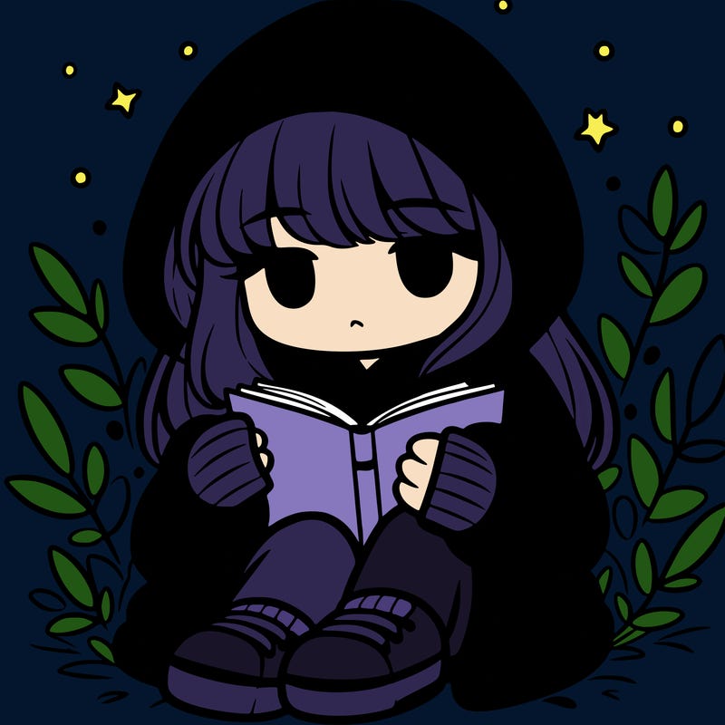 girl in oversized hoodie reading a book