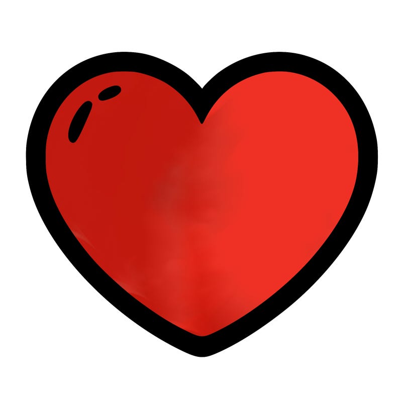 a blank heart