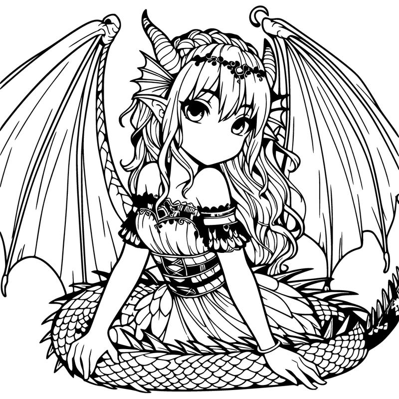 dragon girl realistic fantasy