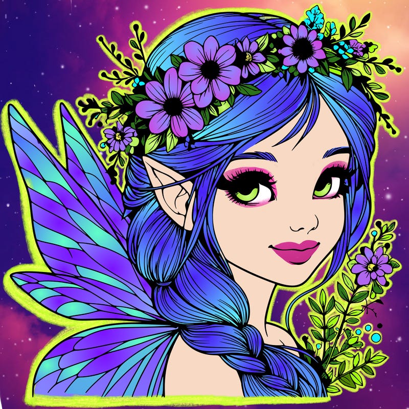 beautiful realistic fairy portrait