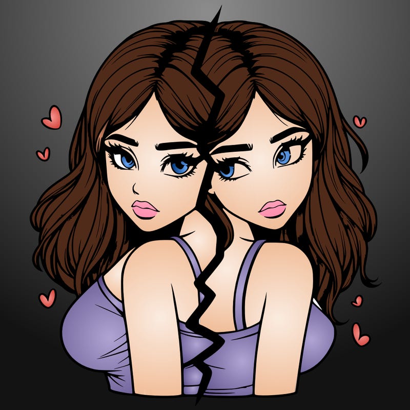 realistic girl split