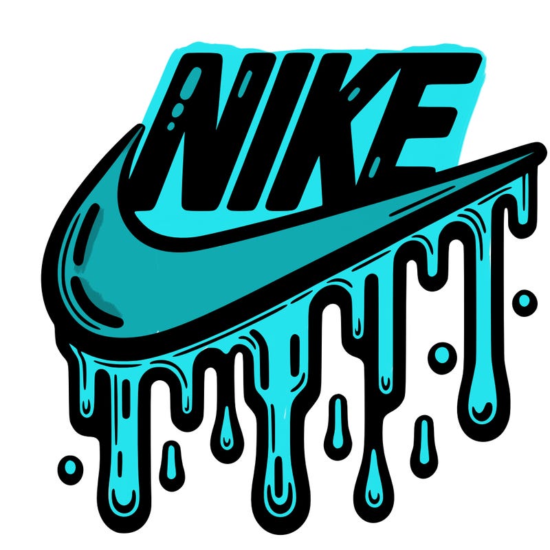 dripping nike logo