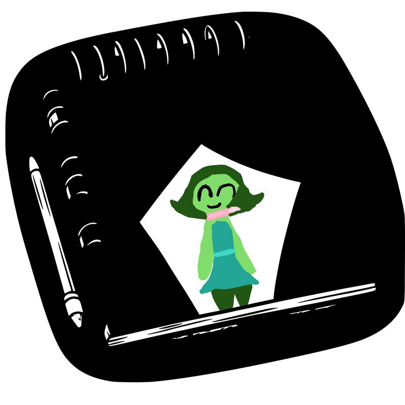 a blank sketch pad