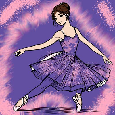 beautiful realistic girl doing ballet