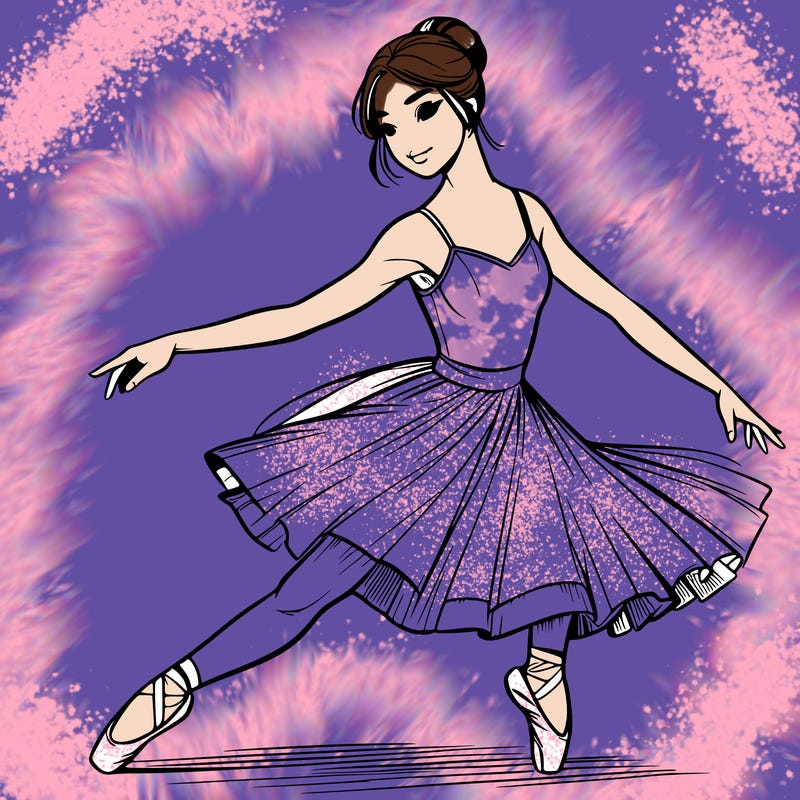 beautiful realistic girl doing ballet