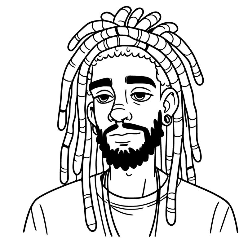man with dreads