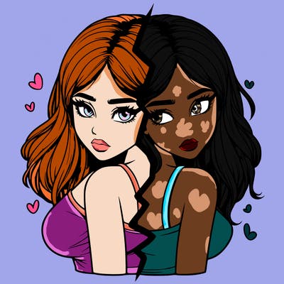 realistic girl split