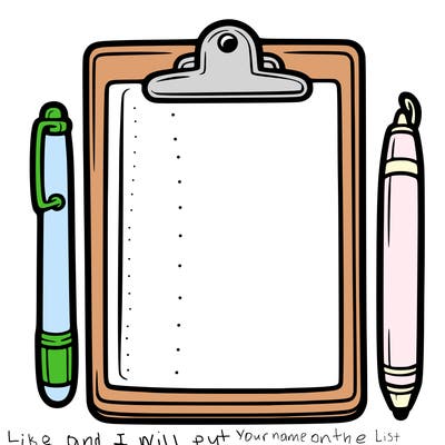 blank clip board with pen
