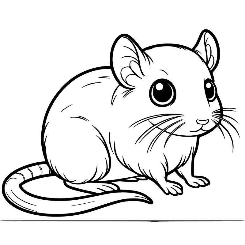 gerbil, big eyes, full body