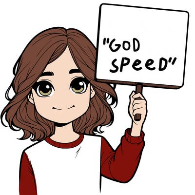 realistic girl holding up a sign