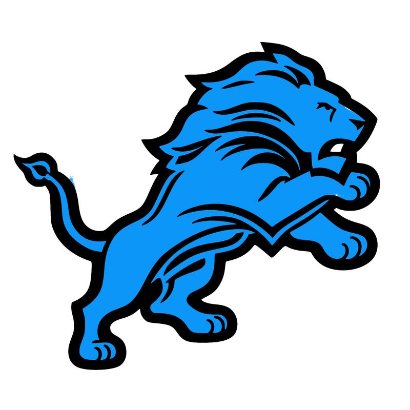 detroit lions logo of the lion.