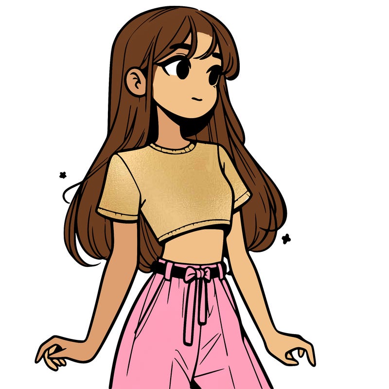 girl in a cute crop top