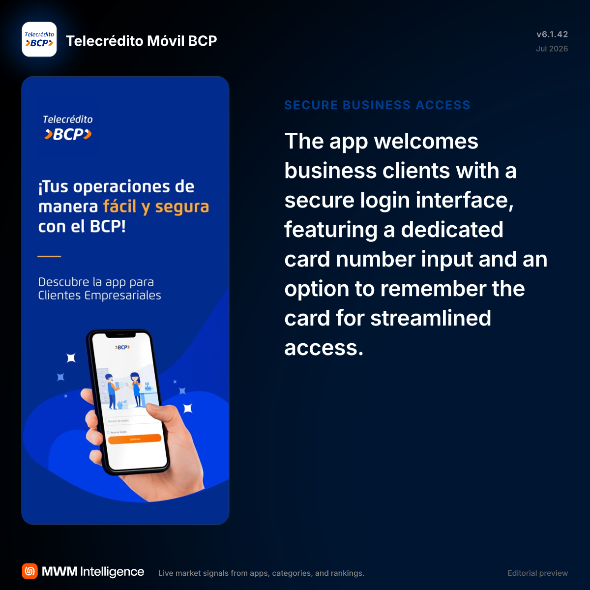 Telecrédito Móvil BCP - Finance App | MWM