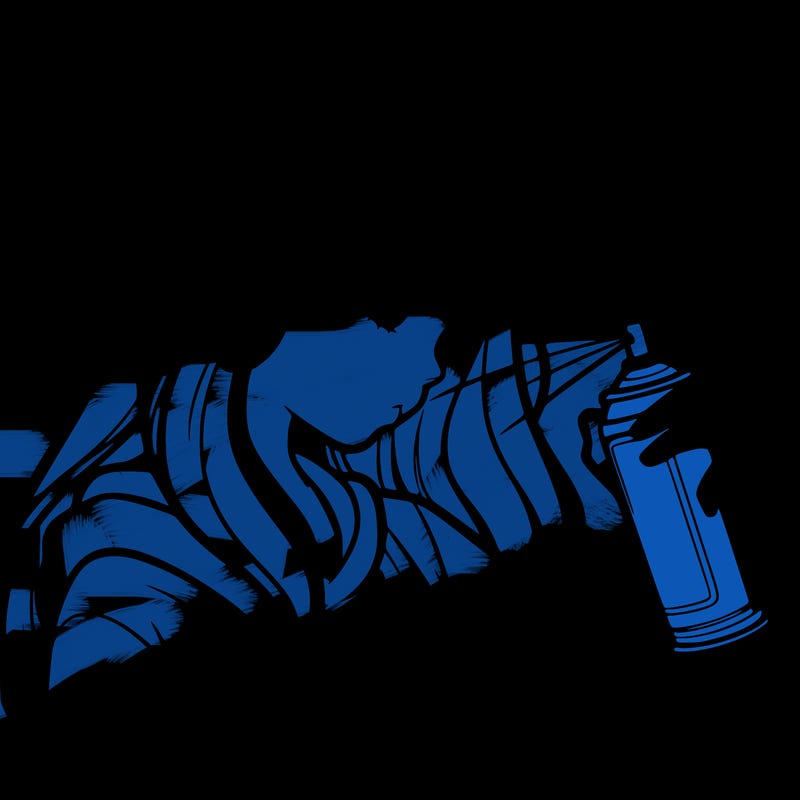 a realistic girl spray painting