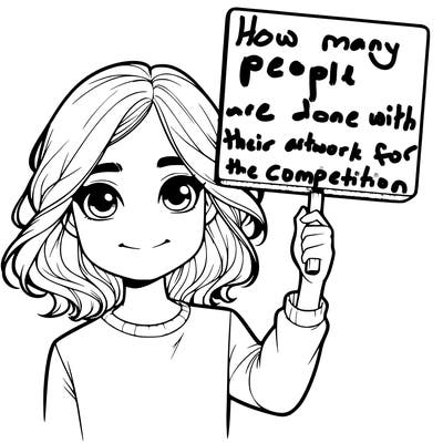 realistic girl holding up a sign