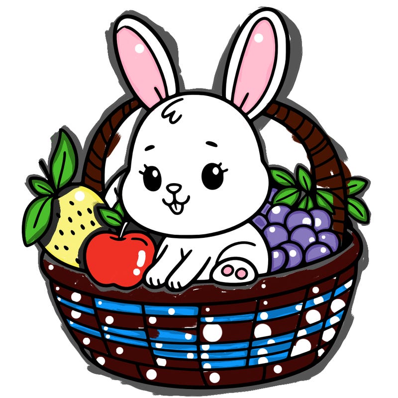 bunny in a fruit basket