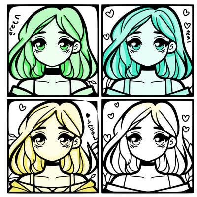 a butiful easy girl split in to four half's