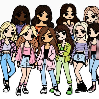 group of girls