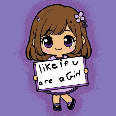 a cute girl holding a blank sign