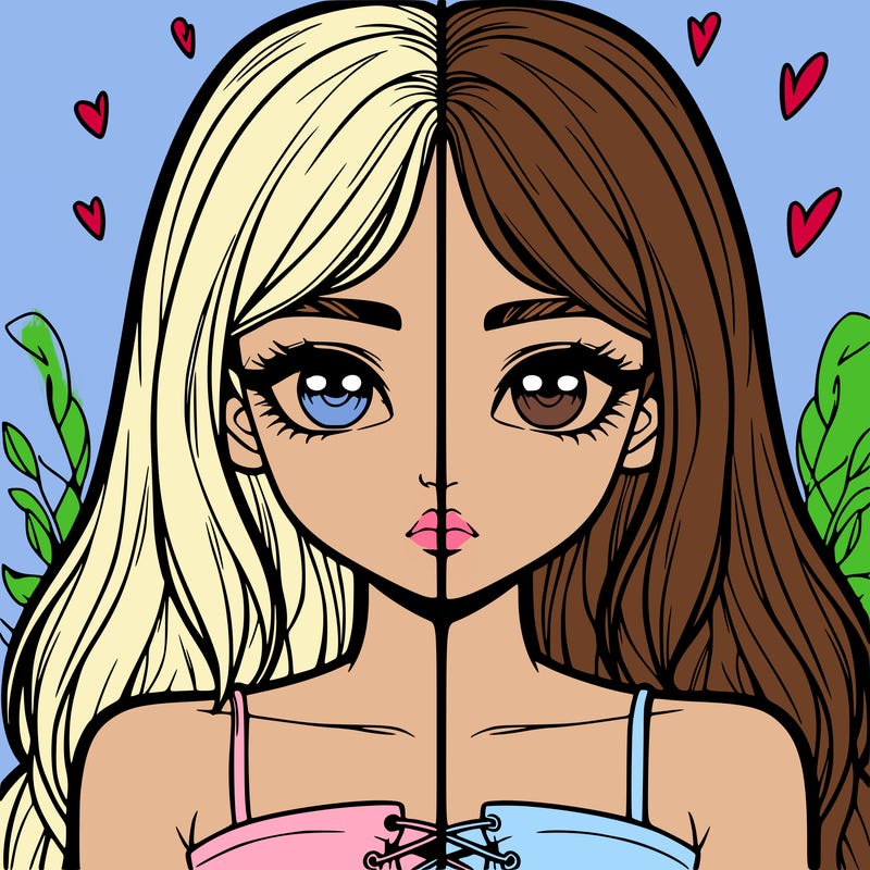 realistic girl split