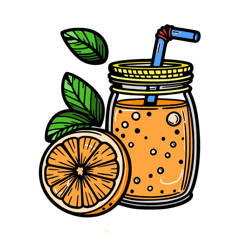 a refreshing orange drink