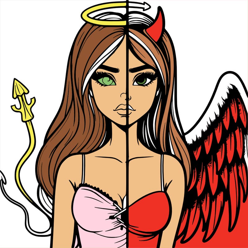 devil vs angel realistic girl
